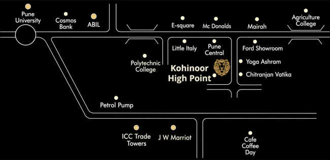 Kohinoor High Point Shivajinagar - Location Map