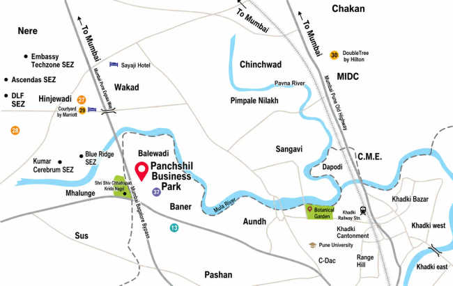 Panchshil Business Park Baner - Location Map