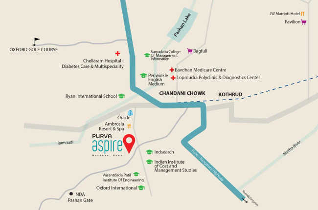 Purva Aspire Bavdhan - Location Map