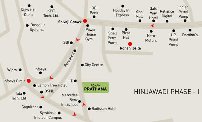 Rohan Prathama Hinjewadi - Location Map