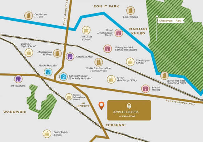 Shapoorji Joyville Celestia Shewalewadi - Location Map