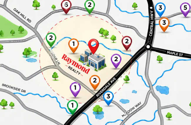 Raymond Realty Pokhran Road 1 - Location Map