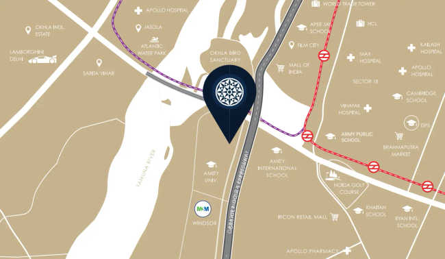 M3M The Cullinan Sector 94 - Location Map
