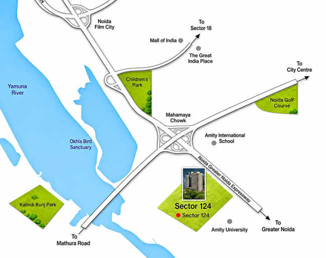L&T Green Reserve Sector 128 - Location Map