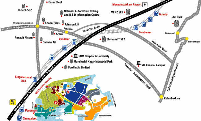 Mahindra Iris Court Singaperumal Koli - Location Map