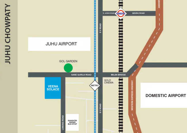 Veena Solace Santacruz - Location Map