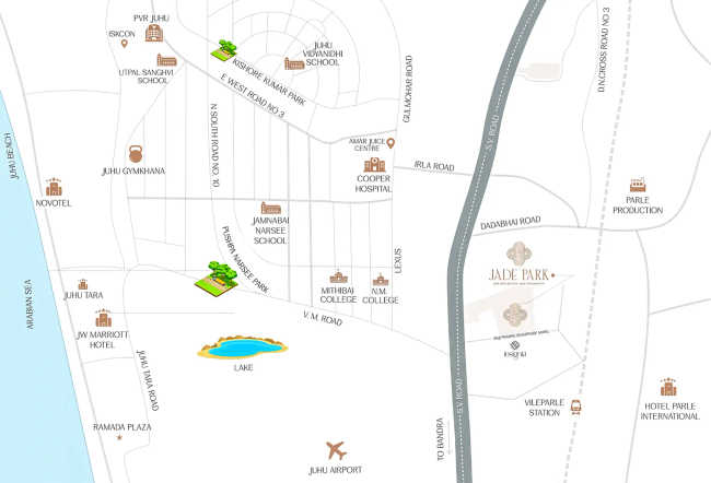 MICL Jade Park Vile Parle - Location Map