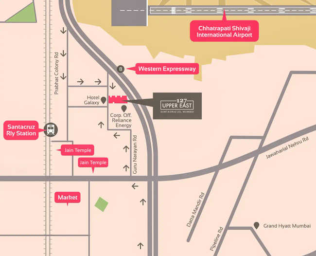127 Upper East Santacruz - Location Map