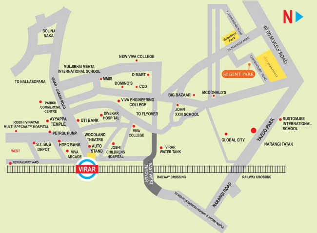 Ekta Regent Park Virar - Location Map
