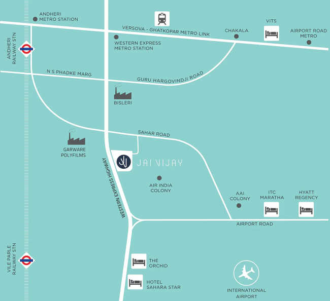 Kolte Patil Jai Vijay Vile Parle - Location Map