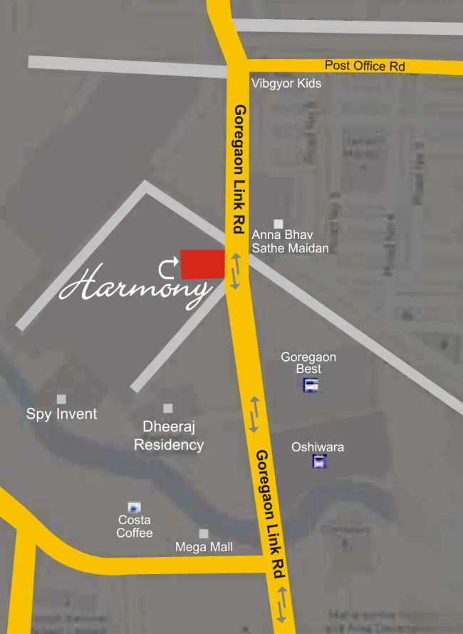 HDIL Harmony Goregaon - Location Map