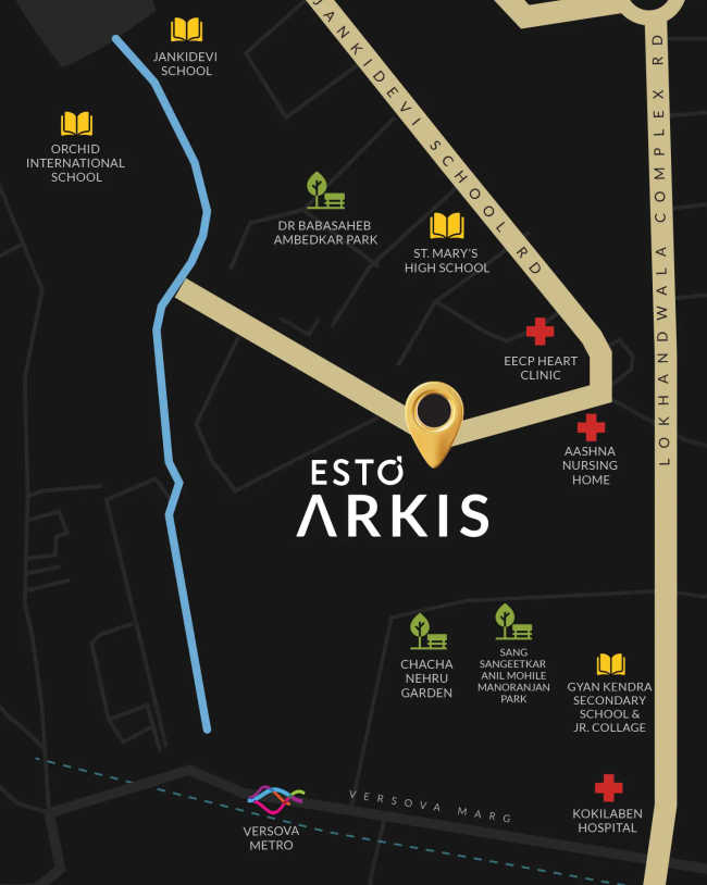 Esto Arkis Andheri - Location Map