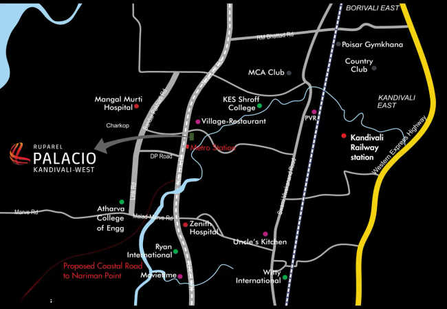 Ruparel Palacio Kandivali - Location Map