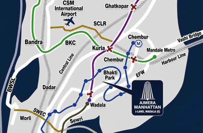 Ajmera Manhattan Wadala - Location Map