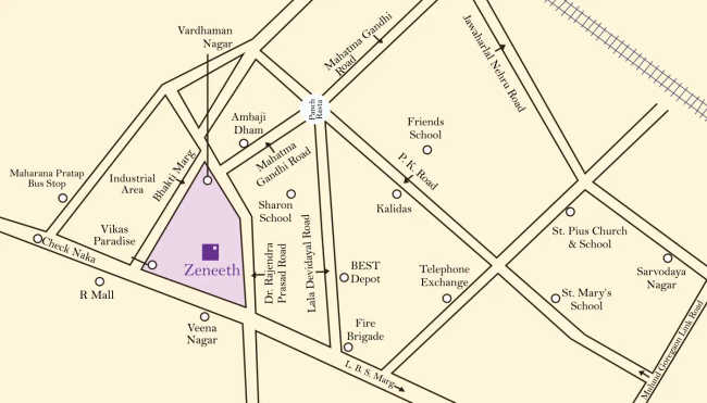 Puraniks Zeneeth Mulund - Location Map