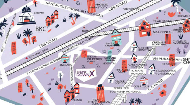 Countdown X Chembur - Location Map