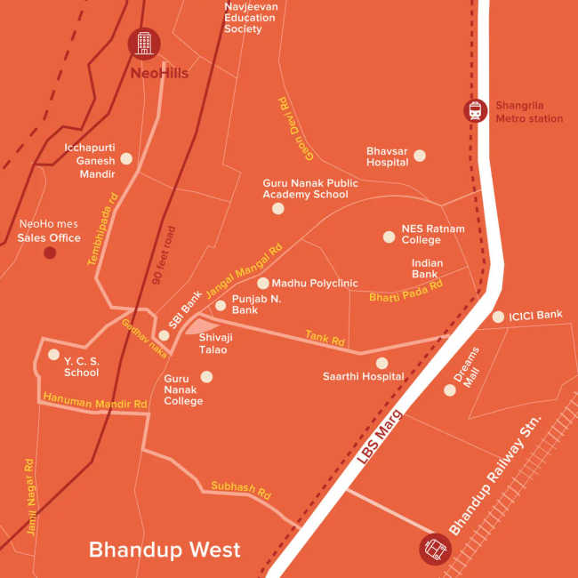 Marathon NeoHills Bhandup - Location Map