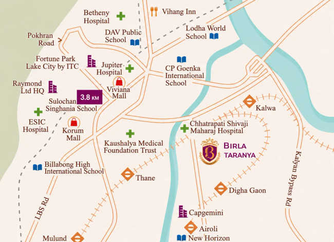 Birla Taranya Kalwa - Location Map