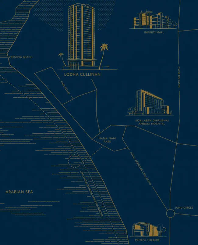 Lodha Cullinan Versova - Location Map