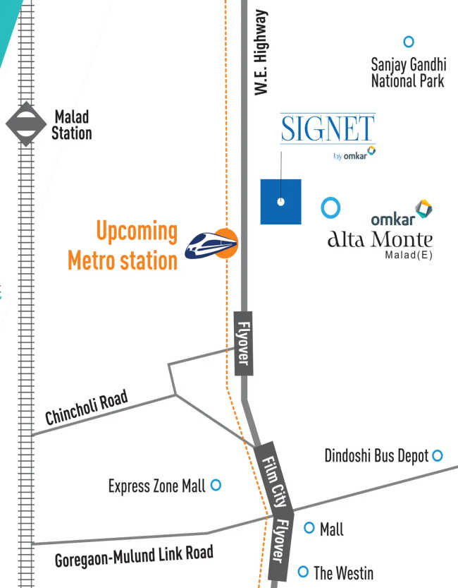 Omkar Signet Malad - Location Map