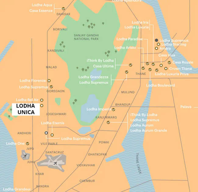 Lodha Unica Jogeshwari - Location Map