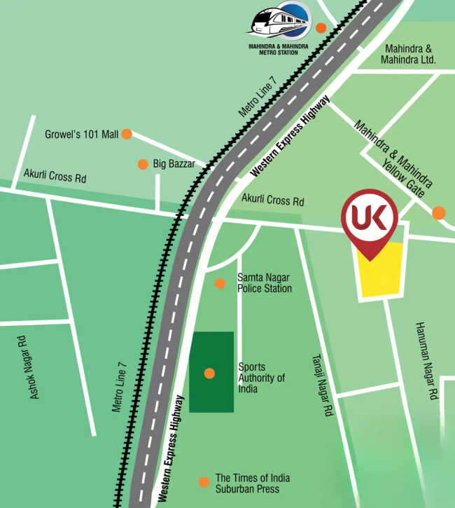 UK Iridium Kandivali - Location Map