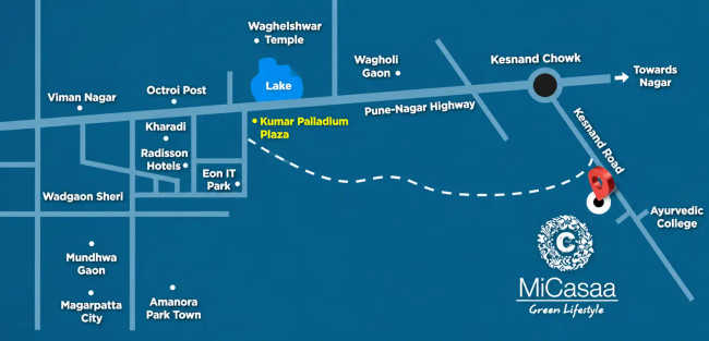 Gagan Micasaa Wagholi - Location Map