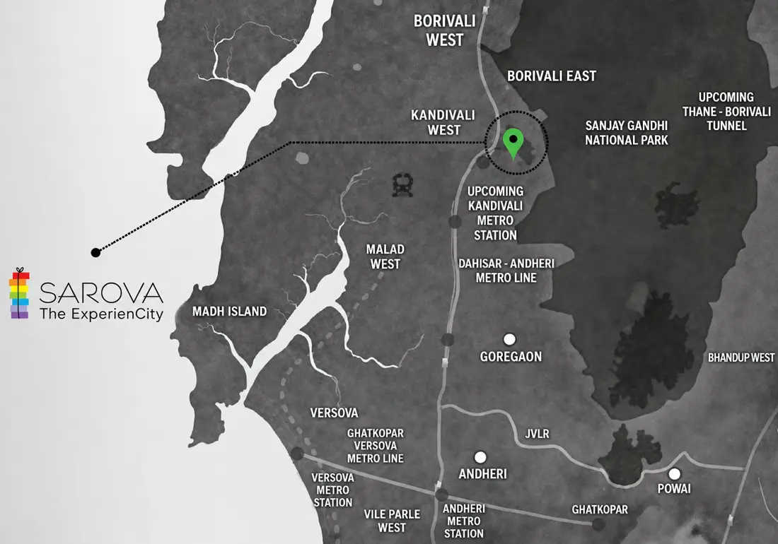 Shapoorji Mahavir Nagar Kandivali - Location Map