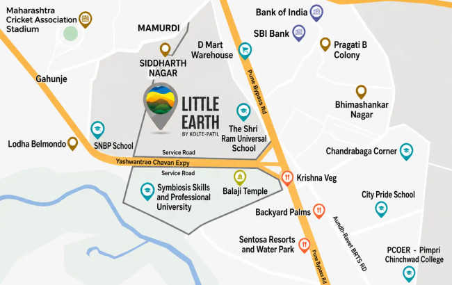 Kolte Patil Little Earth Gahunje - Location Map