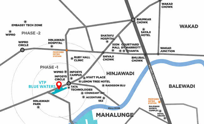 VTP Blue Waters Mahalunge - Location Map