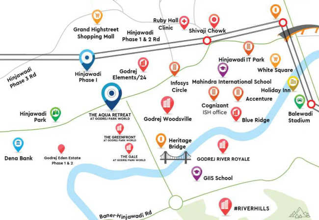Godrej Aqua Hinjewadi - Location Map