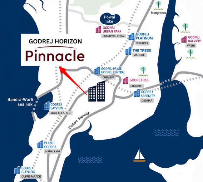 Godrej Pinnacle Wadala - Location Map
