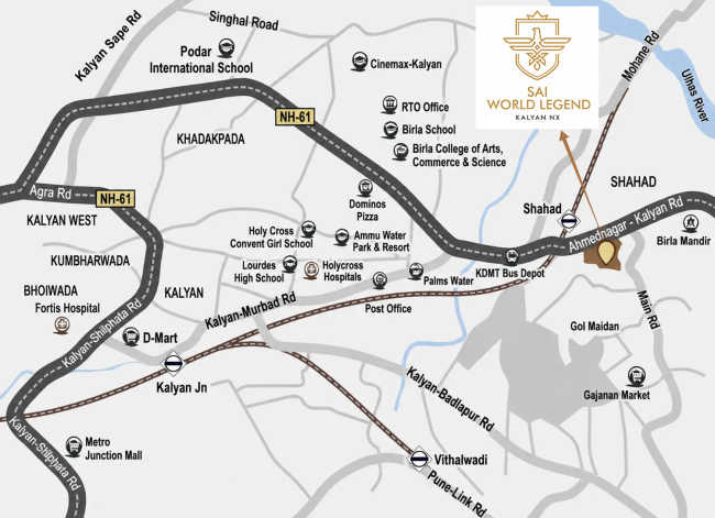 Sai World Legend Ulhasnagar - Location Map