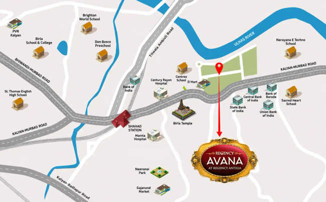 Regency Avana Ulhasnagar - Location Map