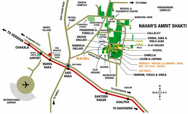 Nahar Amrit Shakti Powai - Location Map