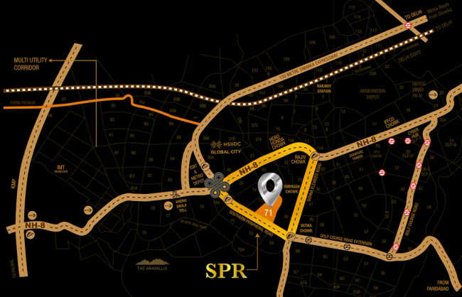 Signature Global Titanium SPR Sector 71 - Location Map