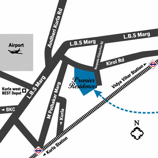 Premier Residencies Kurla - Location Map