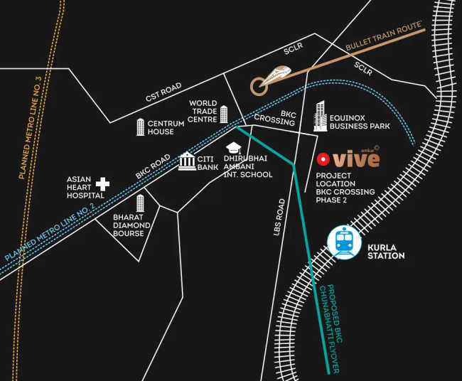 Omkar Vive Kurla - Location Map