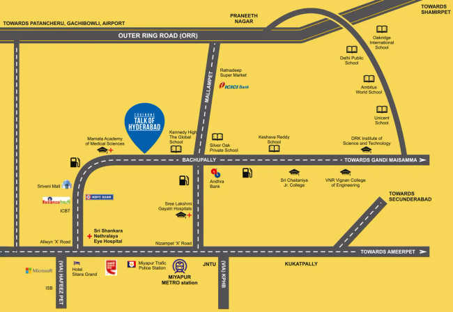 Codename Talk Of Hyderabad Bachupally - Location Map