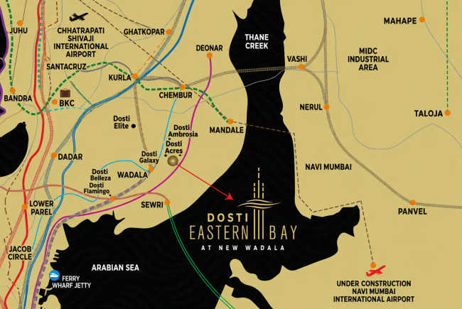 Dosti Golden Gate Wadala - Location Map