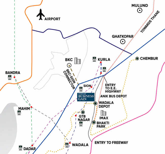 Lodha Codename Business Gain Wadala - Location Map