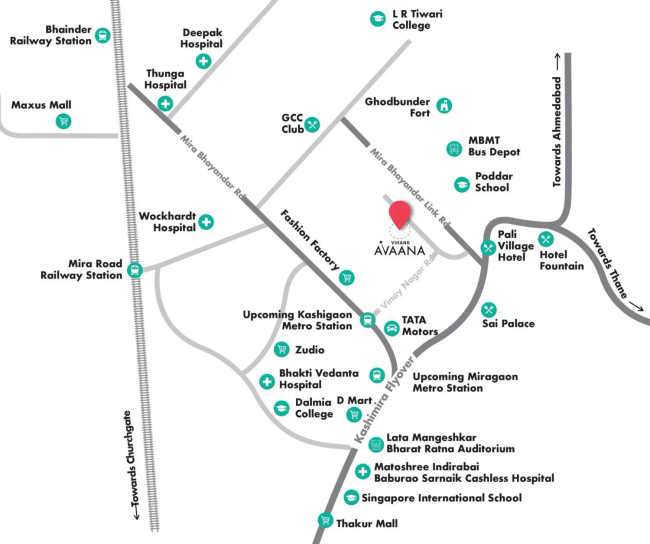 Vihang Avaana Mira Road - Location Map