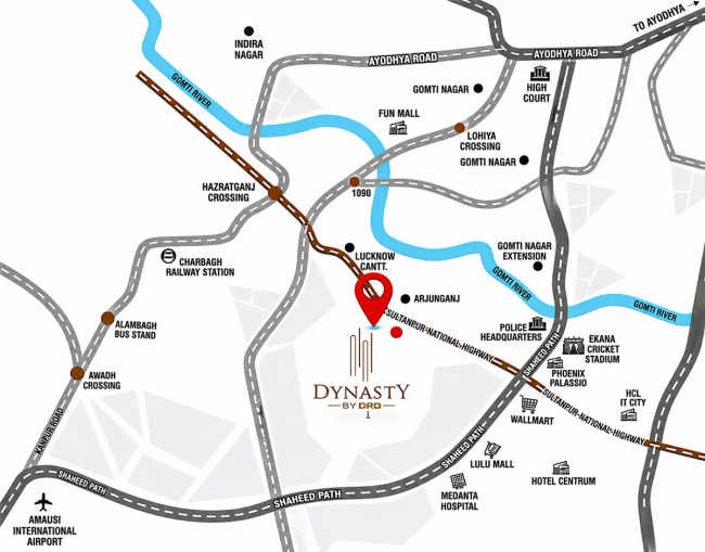Oro Dynasty Arjunganj - Location Map