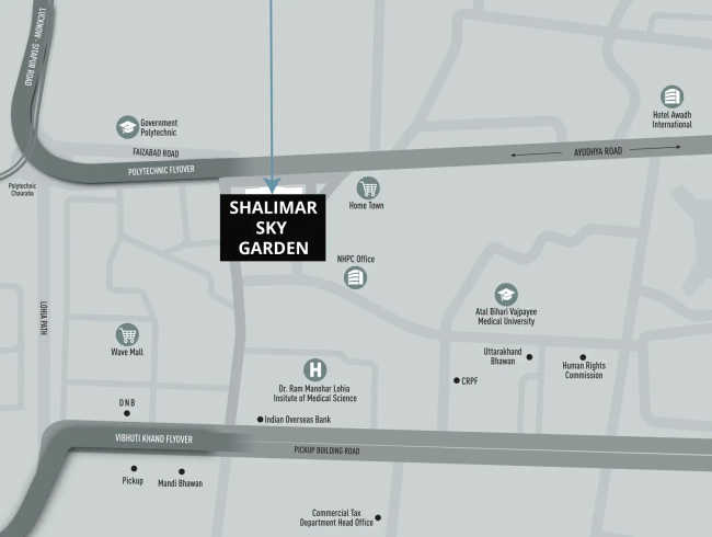 Shalimar Sky Garden Indiranagar - Location Map