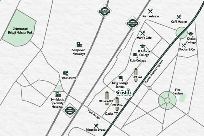Sugee Srushti Dadar - Location Map