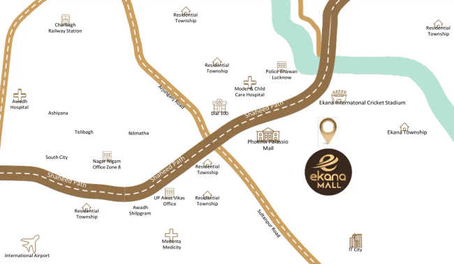 Ekana Business Centre Gomti Nagar - Location Map