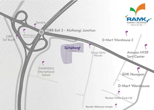 Ramky One Symphony Patancheru - Location Map