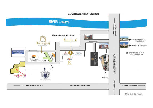 Omaxe The Legends Gomti Nagar - Location Map