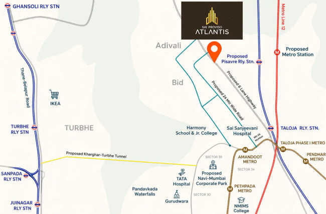 Sai Proviso Atlantis Kharghar - Location Map