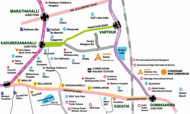Abhee New Dimension Chikkavaderapura - Location Map